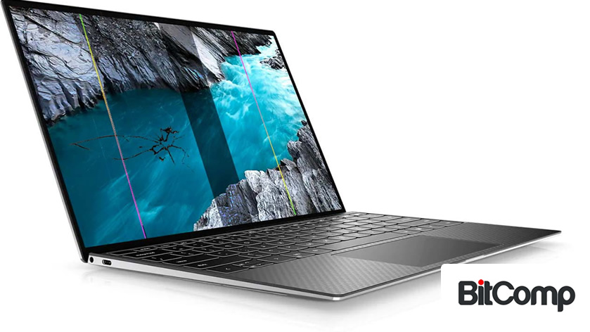 notebook danificado